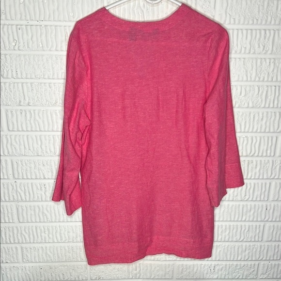 Lands End Pink Linen Blend Tunic - Picture 2 of 4